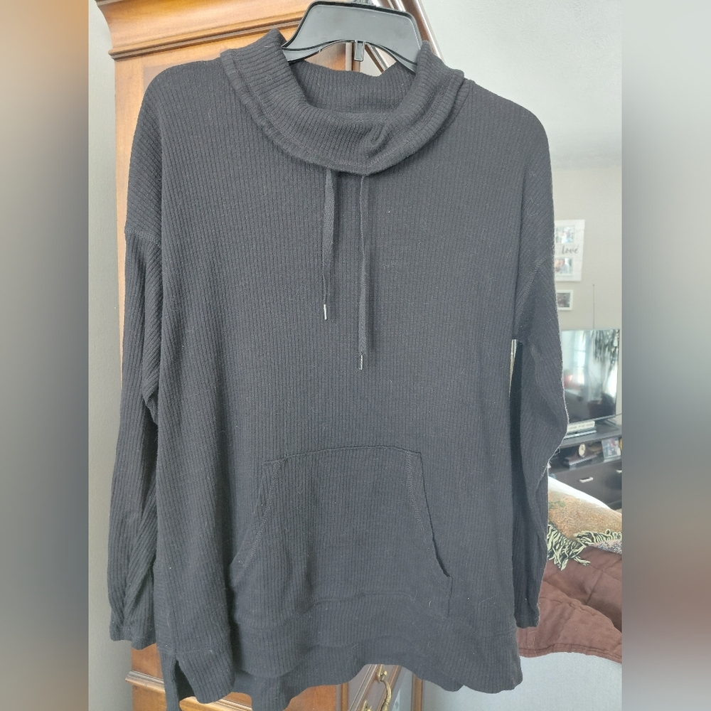 St. John's Bay Black Cowl Neck Sweater